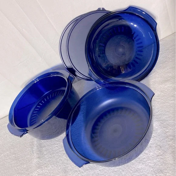 Tupperware Blue Microwave Stack Cooker Set 6Pc - Picture 2 of 16